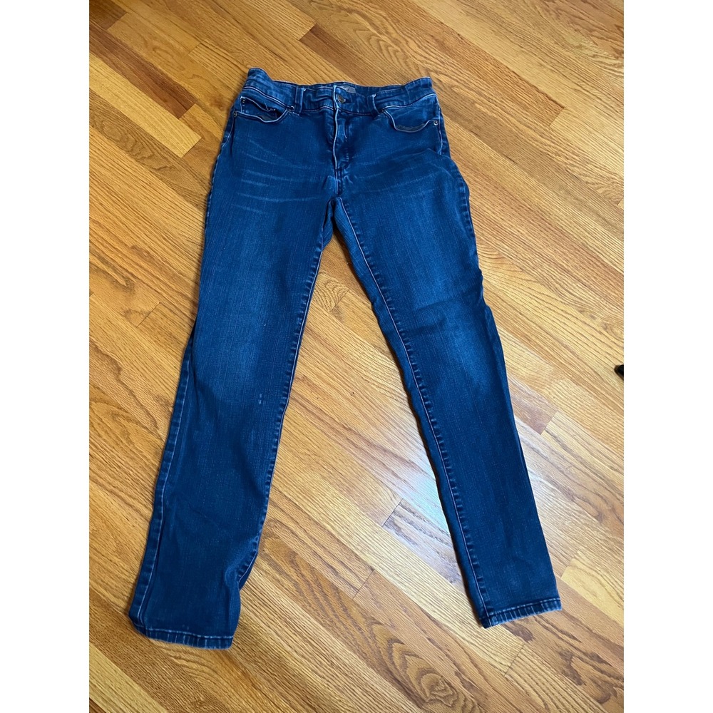 Chicos So Slimming Straight Leg Jeans Dark Wash Blue Denim Size 0.5 Regular
